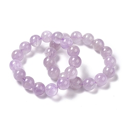 Amethyst Natürliche Stretch-Armbänder mit Lavendel-Amethyst-Perlen, Runde, Innendurchmesser: 2~2-1/8 Zoll (5~5.5 cm), Perlen: 8~8.5 mm