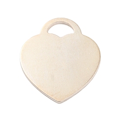 Серебро 925 подвески-заготовки из стерлингового серебра, сердце прелести, серебряные, 17x15x1 мм, отверстие : 5x3 мм