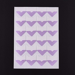 Сливовый Фото монтажные уголки, самоклеющаяся наклейка, для diy альбом для вырезок, дневник, личный органайзер, блокнот, слива, 12.5x9x0.07 см, наклейка: 21x20 мм, 24 шт / лист