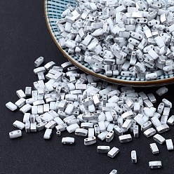 (HTL4558) Лабрадор Матовый Миюки половина бусины тила, японский бисер, 2 отверстие, (htl 4558) лабрадор матовый, 5x2.3x1.9 мм, Отверстие : 0.8 мм , около 1250 шт / 50 г