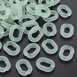 Honeydew Transparent Acrylic Linking Rings, Quick Link Connectors, Frosted, Oval, Honeydew, 19.5x15x5mm, Inner Diameter: 6x11
mm