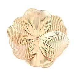 Золотой Шапочки и конусы для бусин, латунные, цветок, золотые, 35x34.5x1.5 мм, отверстие : 1 мм