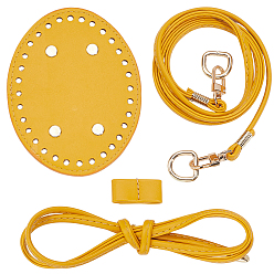 Темный Хаки Комплекты аксессуаров для нижнего плечевого ремня из искусственной кожи ручной работы, аксессуары для замены сумок, овальные, Темный хаки, 125x95 мм