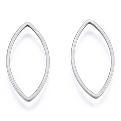 Нержавеющая Сталь Цвет Не тускнеет 201 соединительные кольца из нержавеющей стали, лошадиный глаз , цвет нержавеющей стали, 22x10x16x1 мм, внутренний диаметр: 8.5x19.5 мм