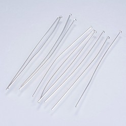 Нержавеющая Сталь Цвет Устойчивы к потускнению 304 штифты из нержавеющей стали с плоской головкой, цвет нержавеющей стали, 50x0.6 мм, 22 датчик, Руководитель: 1.5 mm