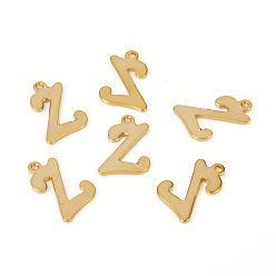 Letter Z 201 подвески из нержавеющей стали, лазерная резка, буквы, золотые, letter.z: 14x10x1.2 мм, отверстие : 1 мм