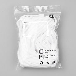 White Flat Elastic Bands for Sewing, White Elastic Cord Heavy Stretch Rope Earloop String, White, 4mm, 10m/bag