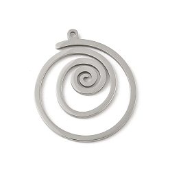 Нержавеющая Сталь Цвет 304 подвески из нержавеющей стали, вихревые, цвет нержавеющей стали, 27x24.5x1.5 мм, отверстие : 1.5 мм