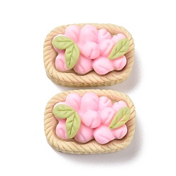 Pearl Pink Opaque Resin Cabochons, DIY Accessories, Peach, Pearl Pink, 23x16x13mm