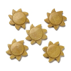 Топаз Нефрит Кабошоны из натурального топазового нефрита, солнце, 28~29x27~30x6~7 мм