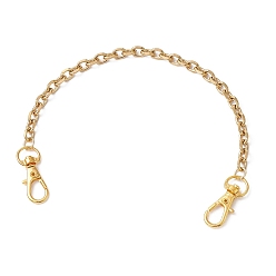 Золотой 304 цепи-удлинители для сумок с тросами из нержавеющей стали, с поворотными застежками сплава, аксессуары для замены сумок, золотые, 244 мм