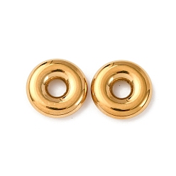 Настоящее золото 18K 304 из нержавеющей стали европейские шарики, бусины с большим отверстием, ионное покрытие (ip), пончик, реальный 18 k позолоченный, 14.5x3.8 мм, отверстие : 4.5 мм