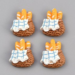 Food Непрозрачные подвески смолы, имитация еды, обожженные чипсы, 21x19x10.5 мм