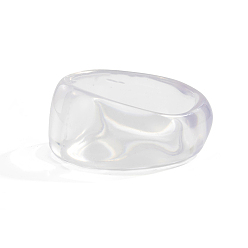 Прозрачный Акриловые браслеты, широкие браслеты для женщин, самородки, прозрачные, 24~35 мм, внутренний диаметр: 2.72 дюйм (6.9 см)