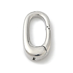 Платина Латунные пружинные кольца, овальные, без кадмия и без свинца, долговечный, стойки покрытие, платина, 13x7x3.5 мм