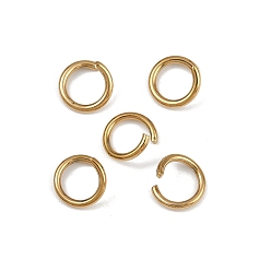 Золотой 304 из нержавеющей стали открыты кольца прыжок, ионное покрытие (ip), золотые, 8x1.2 мм, внутренний диаметр: 5.7 мм