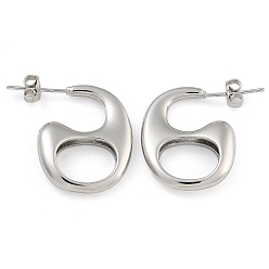 Платина Латунь серьги, платина, 22x4.5 мм