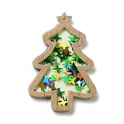 Разноцветный Подвески из непрозрачного акрила с рождественской тематикой, рождественская елка, красочный, 39.5x25.5x2.5 мм, отверстие : 1.2 мм