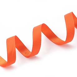 Помидор Однолицевые атласные ленты, для подарочной упаковки, партия украсить, изготовление ювелирных изделий, помидор, 10 мм, около 20 ярдов / рулон