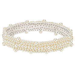 Белый 1Шляпные ленты из искусственного жемчуга, круглые, эластичные, для аксессуаров для соломенных шляп своими руками, белые, 29 мм, внутренний диаметр: 190 мм