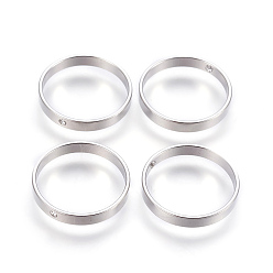 Платина Латунные подвески с открытой спинкой, для diy уф смолы, эпоксидная смола, Прессованные цветочные украшения, кольцо, платина, 18x3 мм, отверстие : 1.4 мм, внутренний диаметр: 16 мм