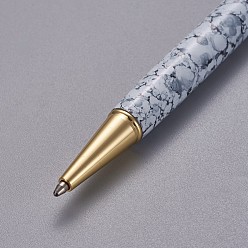 Gainsboro Creative Empty Tube Ballpoint Pens, with Black Ink Pen Refill Inside, for DIY Glitter Epoxy Resin Crystal Ballpoint Pen Herbarium Pen Making, Golden, Gainsboro, 140x10mm