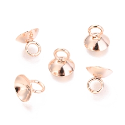Розовое Золото 201 подвеска из нержавеющей стали, для подвесных планок, розовое золото , 7x8 мм, отверстие : 3 мм