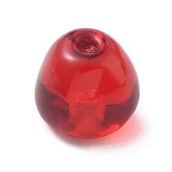 Red Transparent Acrylic Beads, Cherry Shape, Red, 11x12.5mm, Hole: 2.5mm