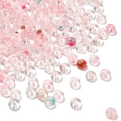 Лавандовый румянец Прозрачные акриловые бусины, плоско-круглые, лавандовый румянец, 9x5 мм, отверстие : 2 мм, Около 1650~1680 шт / 500 г