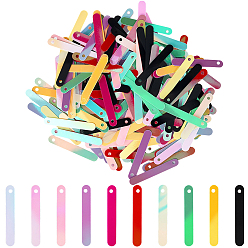 (52) Непрозрачная лаванда 1200шт 10 цвета украшения аксессуары, пластиковые пайетки / блестки из пвх, длинный овал, разноцветные, 34.5x5x0.2 мм, отверстие : 1.8 мм, 120 шт / цвет