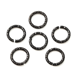Schwarz 304 Edelstahl offenen Ringe springen, Ionenbeschichtung (ip), Schwarz, 7x1 mm, Innendurchmesser: 5 mm