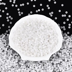 Прозрачный Стеклянный бисер в стиле волочильного станка, круглые, имитация шарики глаза кота, круглое отверстие, прозрачные, 4x3 мм, отверстие : 1.4~1.8 мм, Около 7500 шт / фунт