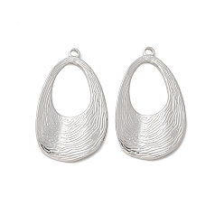 Нержавеющая Сталь Цвет 304 подвески из нержавеющей стали, слезинки, анти-тускнение, цвет нержавеющей стали, 35x19.5x2.5 мм, отверстие : 1.8 мм