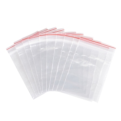 Clear Plastic Zip Lock Bags, Resealable Packaging Bags, Top Seal, Self Seal Bag, Rectangle, Clear, 9x6cm, Unilateral Thickness: 2 Mil(0.05mm)