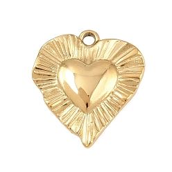 Сердце Латунные подвески, золотые, сердце, 18.5x16.5x2 мм, отверстие : 1.6 мм