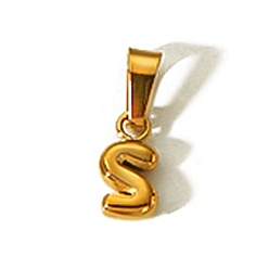 Letter S Амулеты из нержавеющей стали, золотые, буквенное очарование с инициалами, Письмо с, 10x6 мм