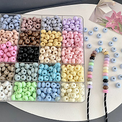 (52) Непрозрачная лаванда Непрозрачные акриловые бусины, рондель, разноцветные, 17.5~18x15~16 мм, отверстие : 6.2 мм