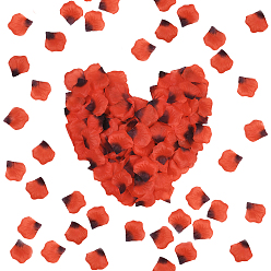 Красный 100 г атласные искусственные лепестки роз, для свадебного прохода центральные столовые конфетти вечерние сувениры украшения дома, красные, 52~54x50~52x0.1 мм, 1111 шт / 100 г