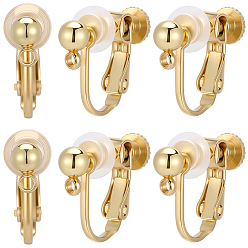 Настоящее золото 18K 20шт. 316 фурнитура для сережек-клипс из нержавеющей стали, с 20комфортными силиконовыми подушечками для завинчивающихся зажимов на серьгах, реальный 18 k позолоченный, 13.5x17x5 мм