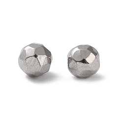 Couleur Acier Inoxydable 303 billes en acier inoxydable anti-ternissement, pas de trous / non percés, coupe de diamant, ronde, couleur inox, 4mm