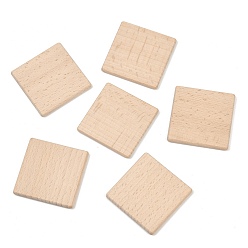 Мокасин Листы буковой древесины, незаконченная древесина, квадратный, розовые, 59.5~60x59~60x6 мм