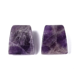 Аметист Подвески из натурального полосатого аметиста, трапециевидные подвески, 27.5~28.5x24~25x13~13.5 мм, отверстие : 3.5~4.5 мм