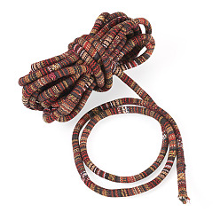 Кокосово-Коричневый 5М нейлоновые плетеные круглые шнуры в этническом стиле, кокосового коричневый, 5~6 мм