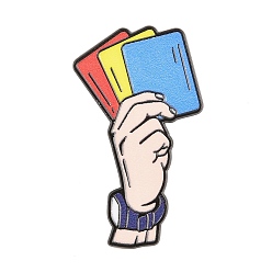 Sports Спортивные значки из сплава с эмалью, черные застежки для значков на лацканах для рюкзаков и одежды, красочный, футбольные карточки, 35x21 мм