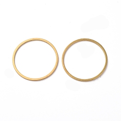 Golden Brass Link Rings, Golden, 18mm