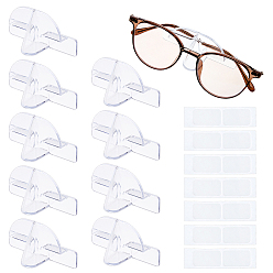 Clear Transparent PET Wall-mounted glasses Storage Rack, Clear, 41x80x27mm