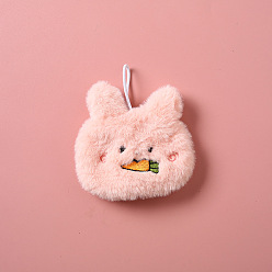 BrumosaRosa Almohadilla térmica de animales para microondas, cálido animal de peluche suave y calentable, pvc con cubierta esponjosa, rosa brumosa, 110x120 mm, capacidad: 400 ml