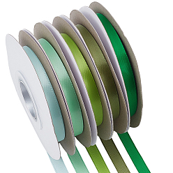 (52) Непрозрачная лаванда 5 рулоны односторонней полиэстеровой атласной ленты, для подарочной упаковки, партия украсить, вспомогательное оборудование ювелирных изделий, разноцветные, 3/8 дюйм (10 мм), о 20yards / рулон (18.288 м / рулон)