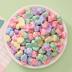 Bottle Непрозрачные кабошоны из смолы, Мультяшные кабошоны цвета радуги, бутылка, 12.5~13x10x7.5~8 мм