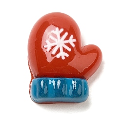 Clothes Кабошоны из непрозрачной рождественской смолы, перчатка, 12.5x10.5x4 мм